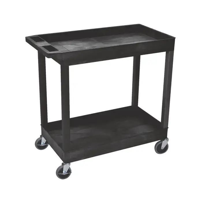 Best Price LUXOR EC11-B 400 lbs. Total Load Capacity, 18" Length, 32" Width Stock Cart