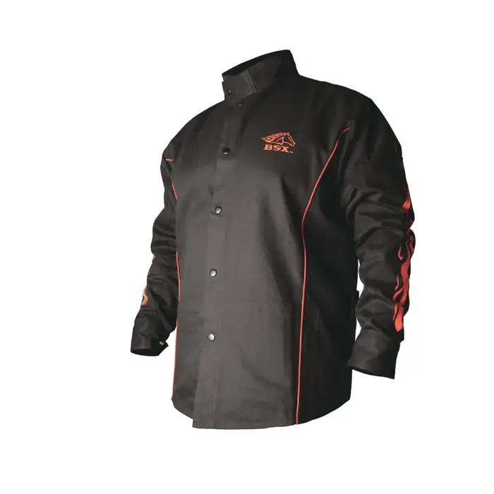 REVCO BX9C-M M Size, Black With Red Flames Color, Fire Resistant Protection Level Jacket Cheap
