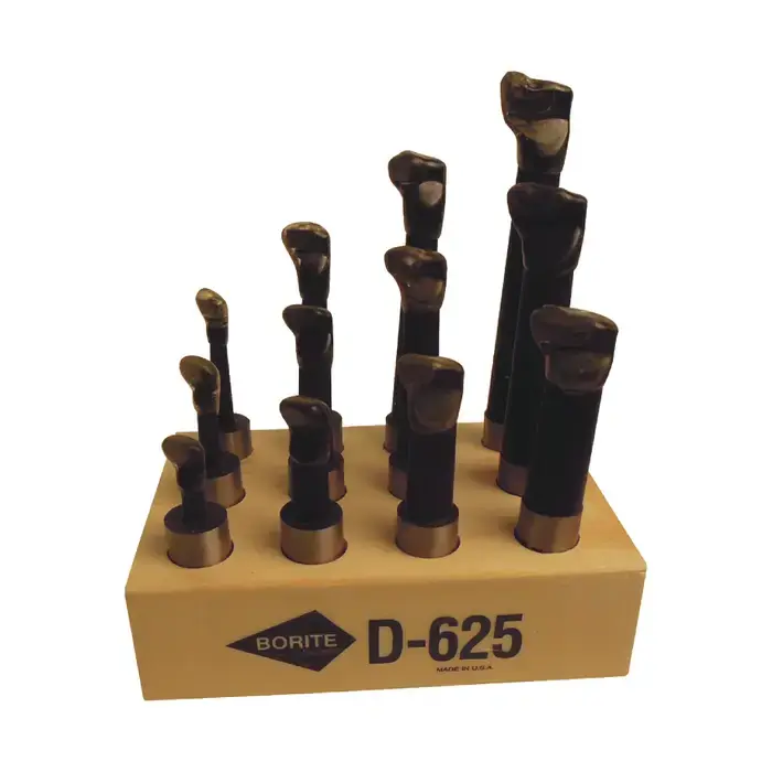 Super Sale BORITE D625 5/16" Min Bore Diam, 3-3/4" Max Bore Depth, 5/8" Shank Diam., Carbide Tipped Boring Bar Set