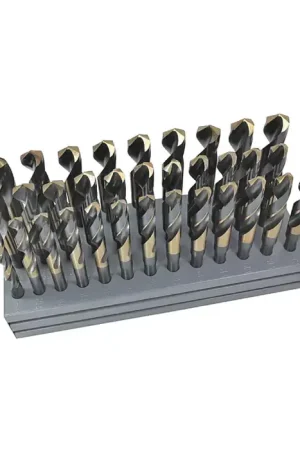 Popular TRIUMPH 90593 1/2" to 1" by 64ths 118° Premium Grade High Speed Steel Reduced Shank Drill Set