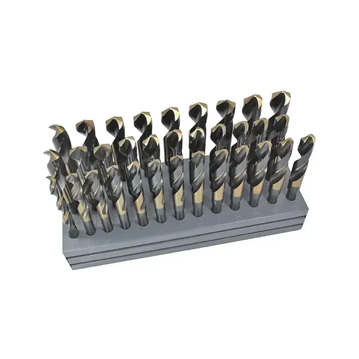 Popular TRIUMPH 90593 1/2" to 1" by 64ths 118° Premium Grade High Speed Steel Reduced Shank Drill Set