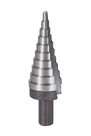 UNIBIT 4M 10 Hole Sizes, 4mm to 22mm by 2mm Hole Diam. Step Drill Markdown