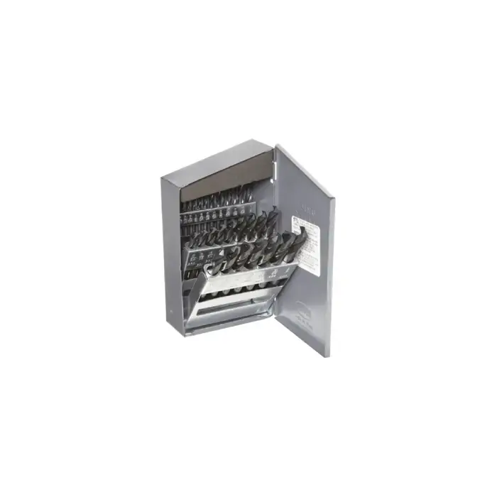 PRECISION TWIST DRILL C29R40C 1/16" to 1/2" by 64ths Size, 135°, High Speed Steel Screw Machine Length Stub Drills Set Affordable
