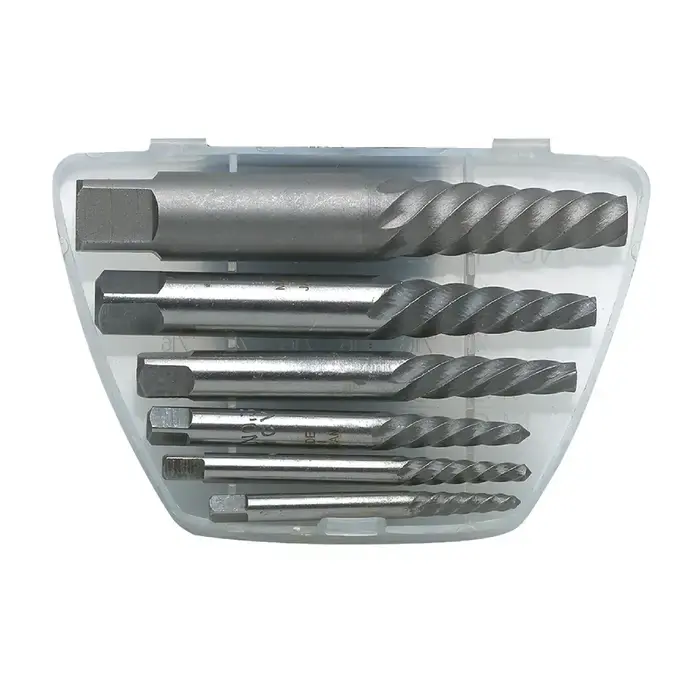 TTC Model 16, Heat Treated Alloy Steel 6 Pc. Screw Extractor Set Removes Sizes 3/16" to 1" Budget