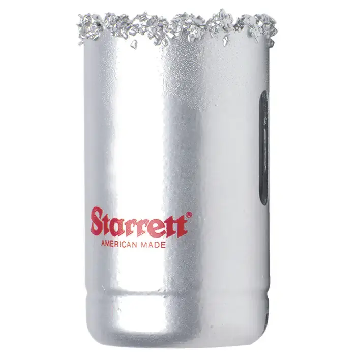 STARRETT 1" Dia., 1-5/8" Cutting Depth, Carbide grit Hole Saws Time-Limited