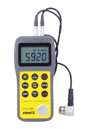Must Have PHASE II UTG-2900 Ultrasonic Thickness Type, .025 - 23" in steel, .118"-2.35" through coating with standard probe Range Ultrasonic Thickness Gage