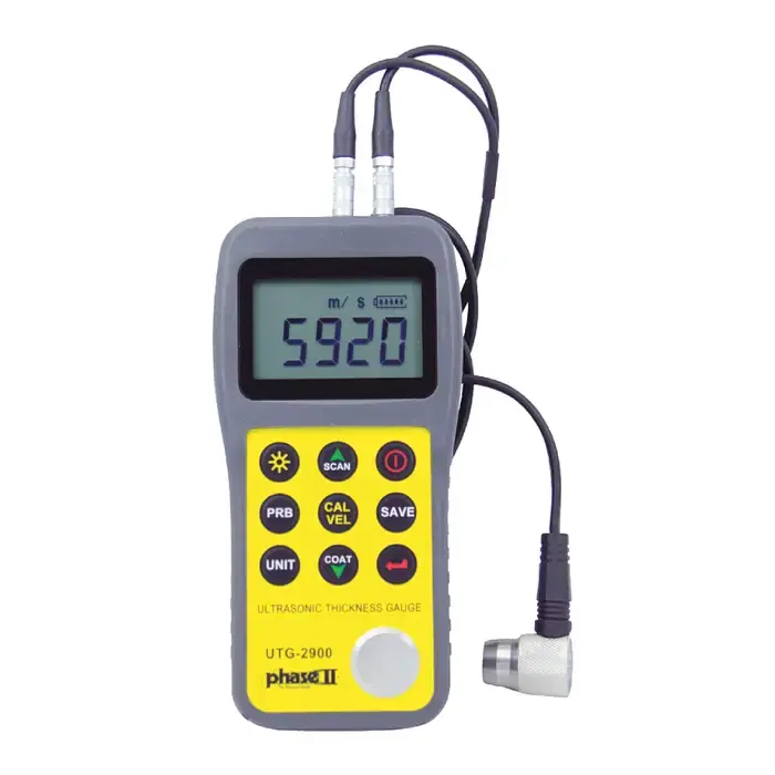 Must Have PHASE II UTG-2900 Ultrasonic Thickness Type, .025 - 23" in steel, .118"-2.35" through coating with standard probe Range Ultrasonic Thickness Gage