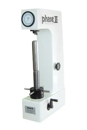 Crafted PHASE II 900-332 Rockwell Scale, Analog Dial Gage Display, 10 Kgf Initial Range Load, 10 Kgf Minor Load, 150 Kgf Major Load Bench Top Hardness Tester