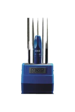 NOGA YT3000 10 Piece 5-1/2" Israel Needle File Set - Smooth, With Handle, Diamond Coating Secure Checkout