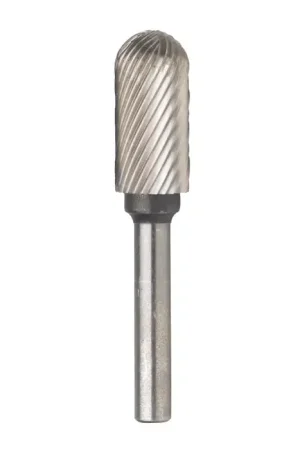 Best Seller TTC PRODUCTION C-716 3/8" High Speed Steel Rotary Bur - Cylindrical-Radius End, Straight Shank, Best for Plastics