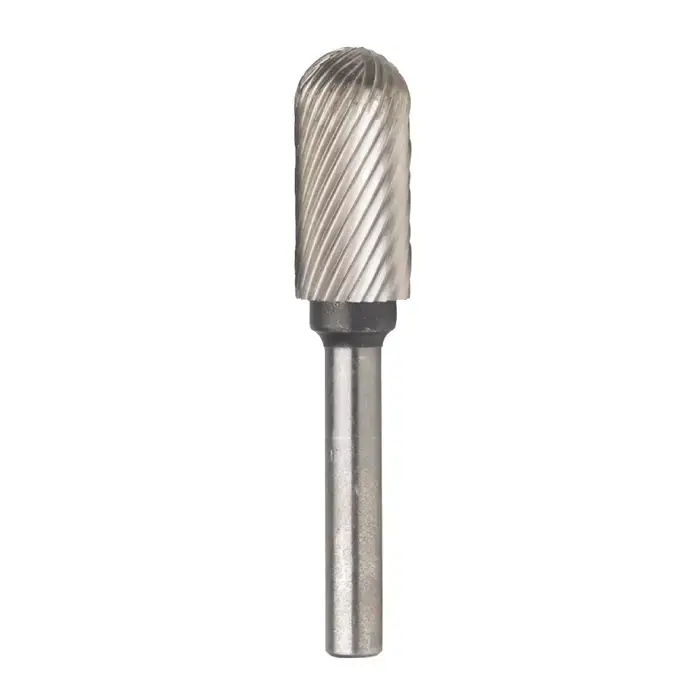 Best Seller TTC PRODUCTION C-716 3/8" High Speed Steel Rotary Bur - Cylindrical-Radius End, Straight Shank, Best for Plastics