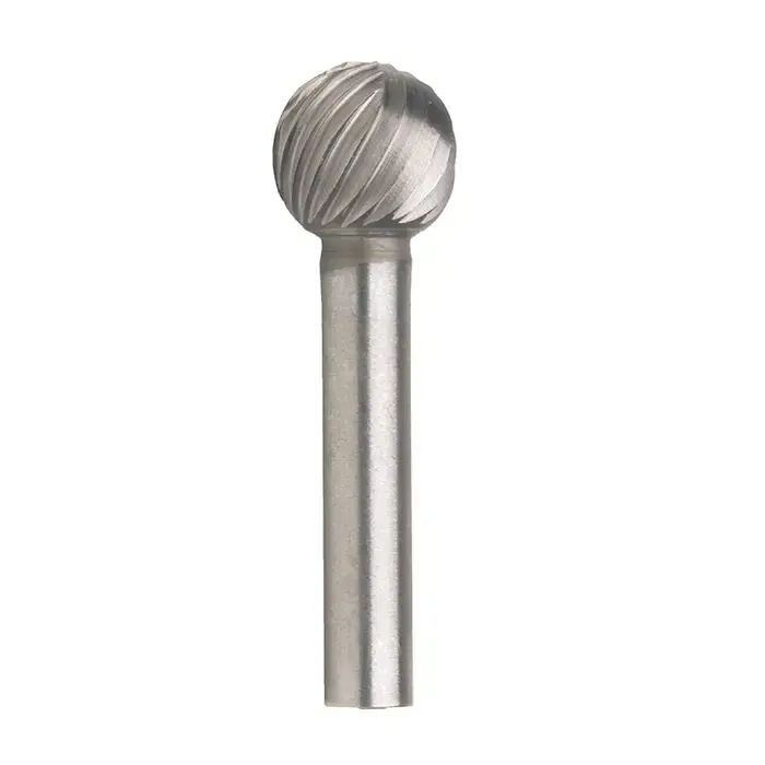 TTC PRODUCTION B-606 1/2" High Speed Steel Rotary Bur - Ball, Straight Shank, Best for Plastics Save Now