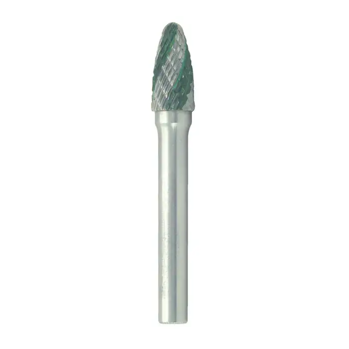 T&O 20-025-052 3/8" Carbide Rotary Bur - Tree-Radius End, Straight Shank, Best for Steel Instant Buy
