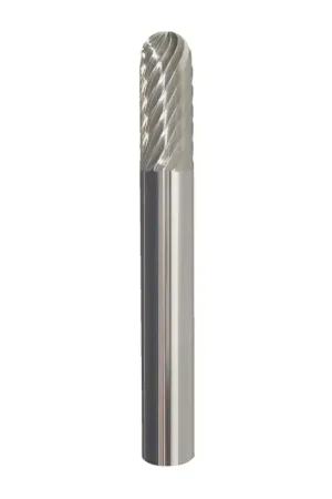 Clearance TTC PRODUCTION USA MADE 20-003-131 7/16" Carbide Rotary Bur - Cylindrical-Radius End, Straight Shank, Best for Steel