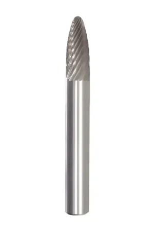 Certified TTC PRODUCTION USA MADE 20-008-141 1/2" Carbide Rotary Bur - Tree-Radius End, Straight Shank, Best for Steel