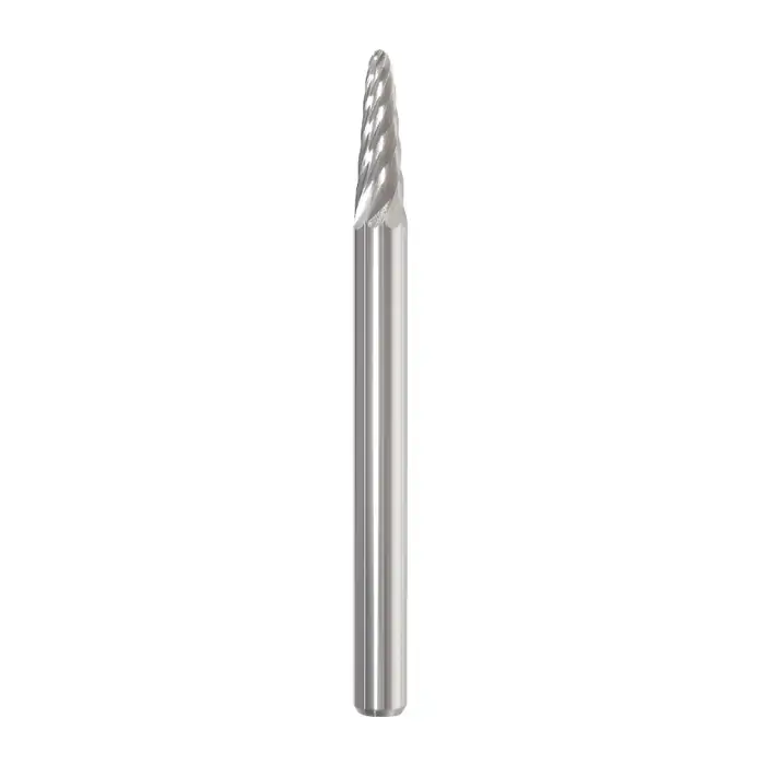Exclusive Offer TTC PRODUCTION USA MADE 20-021-005 1/8" Carbide Rotary Bur - Taper-14° Included Angle, Straight Shank, Best for Steel