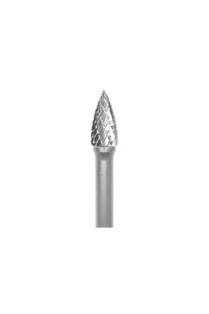 Special Discount GROBET 32.687SY 3/8" Carbide Rotary Bur - Tree-Pointed End, Straight Shank, Best for Steel
