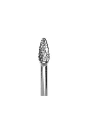 Bargain GROBET 32.708SY 1/2" Carbide Rotary Bur - Tree-Radius End, Straight Shank, Best for Steel