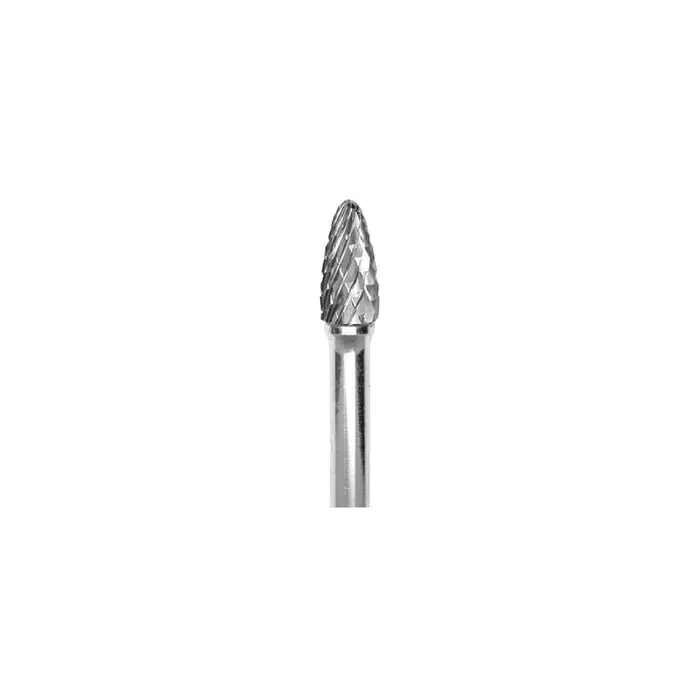 Bargain GROBET 32.708SY 1/2" Carbide Rotary Bur - Tree-Radius End, Straight Shank, Best for Steel