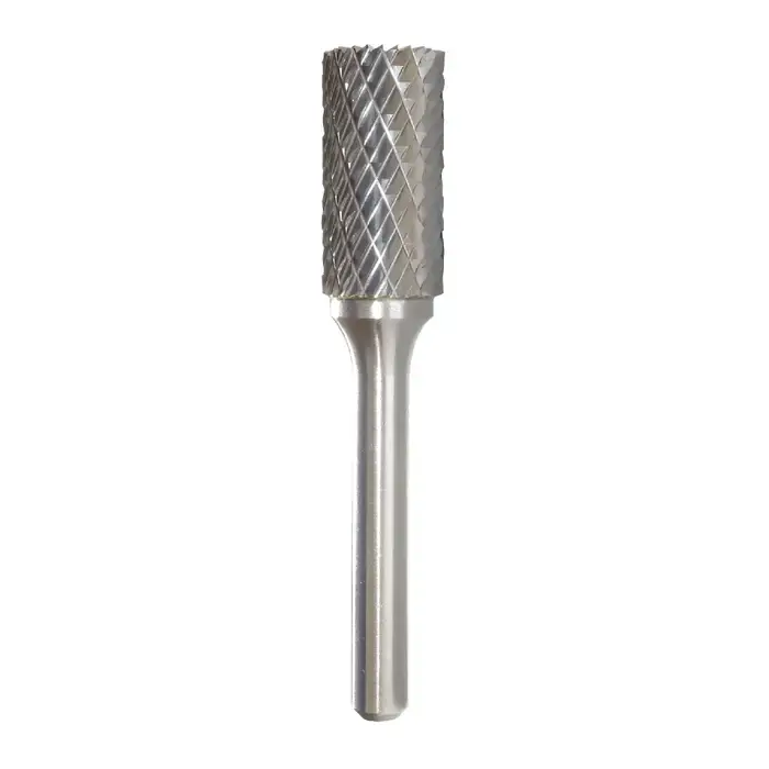 Get Yours M.A. FORD 41437520E 7/16" Carbide Rotary Bur - Cylindrical-Flat End (With End Cut), Straight Shank, Best for Steel