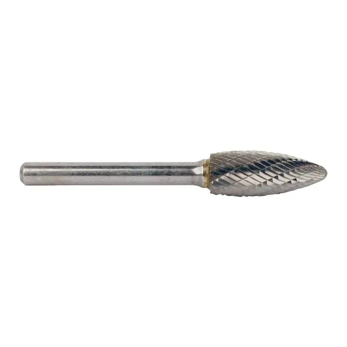 Fast Shipping M.A. FORD 49500027 1/2" Carbide Rotary Bur - Flame, Straight Shank, Best for Steel