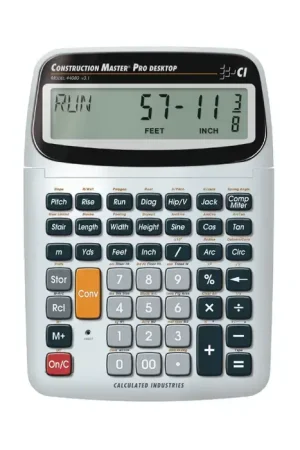 CALCULATED INDUSTRIES 44080 12 Digital Internal Accuracy Industrial Calculator Fresh Stock