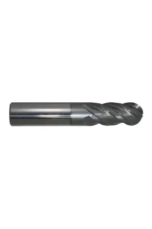 While Supplies Last CERATIZIT 12180664 3/16" Size, 5/8" LOC, 4 Flute, Solid Carbide Ball/Roughing Combination End Mill