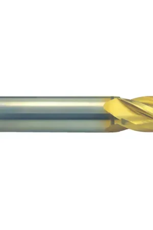 Flash Sale T&O 20-101-108 3/16" Size, 3/8" LOC, 4 Flute, TiN Solid Carbide Square End Mill