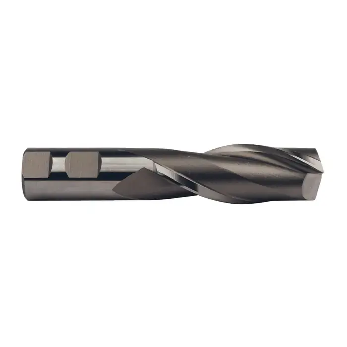 TTC PRODUCTION HP 08-040-180 2" Size, 3" LOC, 2 Flute, Bright High Speed Steel Square End Mill Clearance