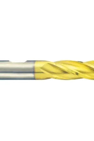 Best Choice TTC PRODUCTION HP 09-305-060 1/4" Size, 5/8" LOC, 4 Flute, TiN High Speed Steel Square End Mill