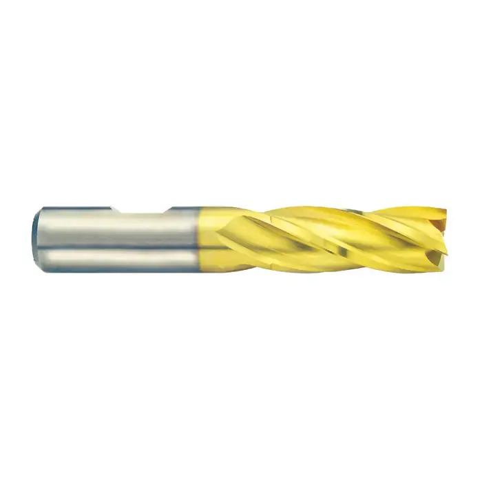 Best Choice TTC PRODUCTION HP 09-305-060 1/4" Size, 5/8" LOC, 4 Flute, TiN High Speed Steel Square End Mill
