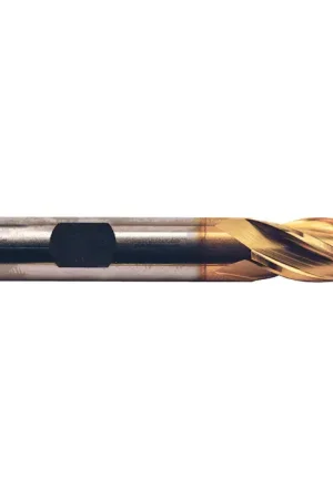 Clearance TTC PRODUCTION HP 09-305-100 3/8" Size, 3/4" LOC, 4 Flute, TiN High Speed Steel Square End Mill