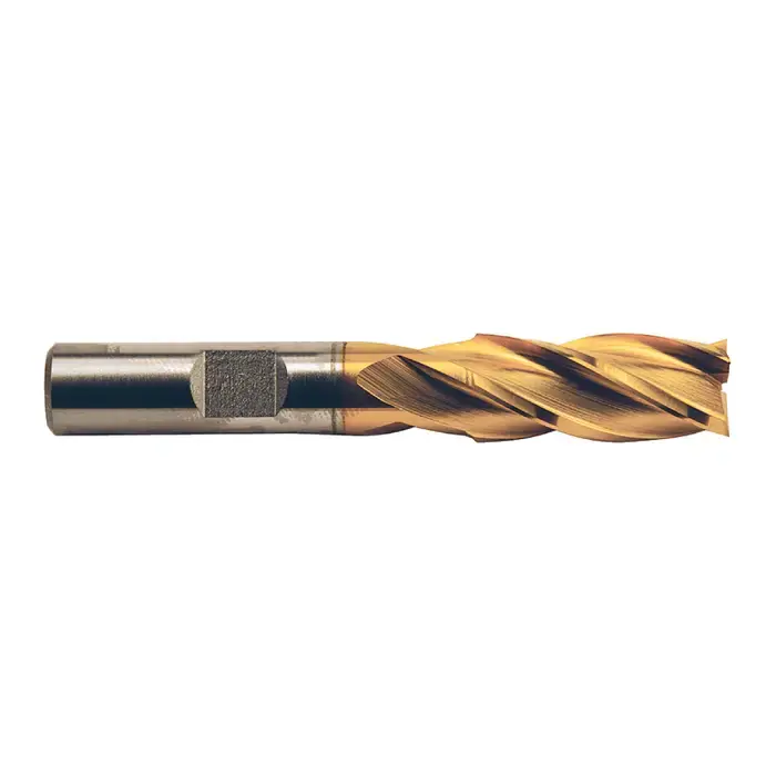 TTC PRODUCTION HP 09-305-420 15/16" Size, 1-7/8" LOC, 4 Flute, TiN High Speed Steel Square End Mill Markdown