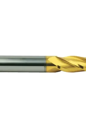 Limited Time T&O 20-101-152 1/2" Size, 1" LOC, 4 Flute, TiN Solid Carbide Square End Mill