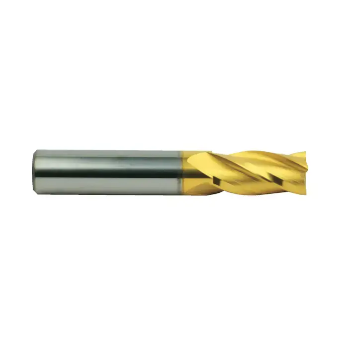 Limited Time T&O 20-101-152 1/2" Size, 1" LOC, 4 Flute, TiN Solid Carbide Square End Mill