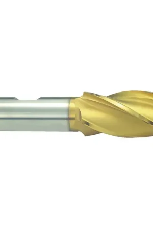 Limited Time WELDON 41551 7/8" Size, 1-7/8" LOC, 4 Flute, TiN High Speed Steel Square End Mill
