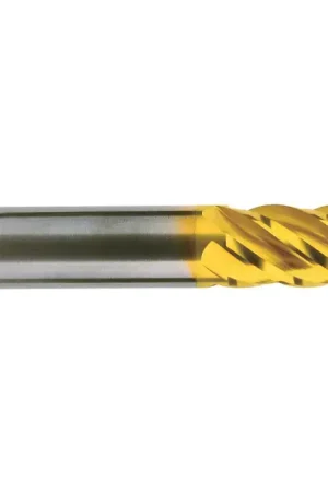 Hassle-Free Returns T&O 20-102-166 3/8" Size, 1/2" LOC, 5 Flute, TiN Solid Carbide Square End Mill