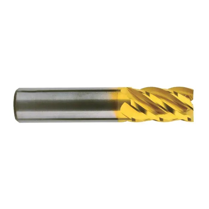 Hassle-Free Returns T&O 20-102-166 3/8" Size, 1/2" LOC, 5 Flute, TiN Solid Carbide Square End Mill