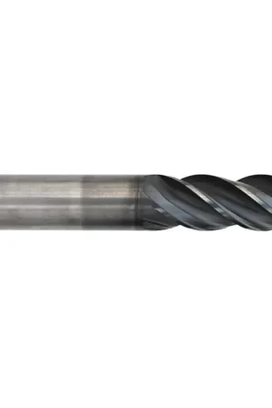 Best Price M.A. FORD 27737512B 3/8" Size, 7/8" LOC, .015" Radius, 4 Flute, Solid Carbide Corner Radius End Mill