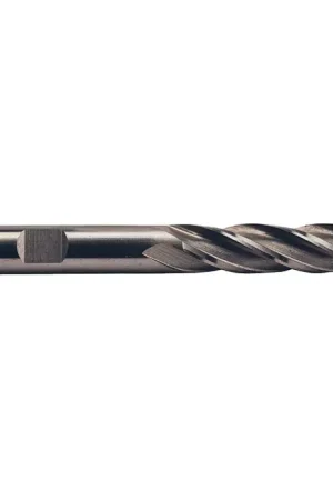 Authentic TTC 08-371-032 1/2" Size, 2" LOC, 4 Flute, Bright High Speed Steel Square End Mill