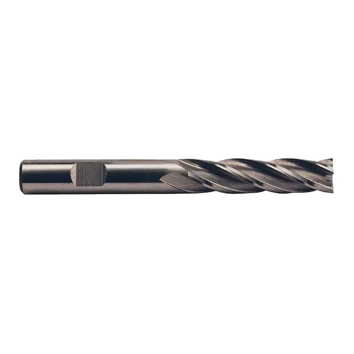 TTC 08-371-056 7/8" Size, 3-1/2" LOC, 4 Flute, Bright High Speed Steel Square End Mill Flash Sale