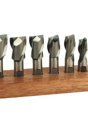 TTC PRODUCTION HP D12-ST 3/4" to 1-1/2" Size, 2 Flute, Square End High Speed Steel End Mill Set Fan Favorite