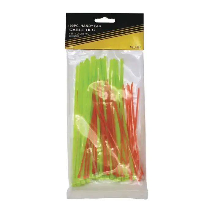 Clearance TTC 7087 Sizes 8", 100 Pieces, Assorted Cable Tie