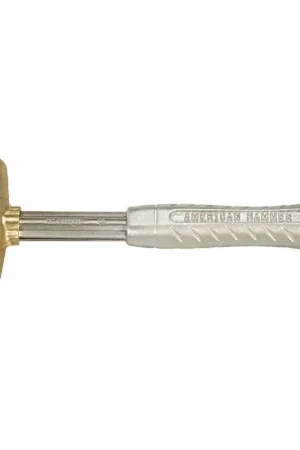 Best Seller AMERICAN HAMMER AM4BRAG 1-1/2" Face Diameter, 4 lbs. Head Weight, 12" Overall Length Brass Hammer