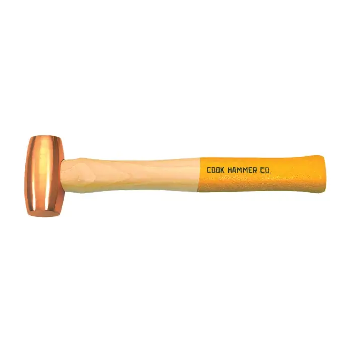 COOK 805 1-1/2" Face Diameter, 3 lbs. Head Weight, 14" Handle Length Copper Hammer Sale