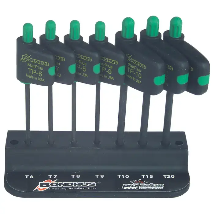 BONDHUS 35045 Inch/Metric Measurement Type, TPF6 - TPF20 Size, 50mm Blade Length Flag Style Torx Key Certified