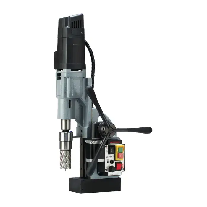 EUROBOOR ECO.555/TA 2-3/16" Hole Capacity, 3/4" Shank Cutter Mount, 60-275/100-500 RPM Magnetic Drill Press Today Only