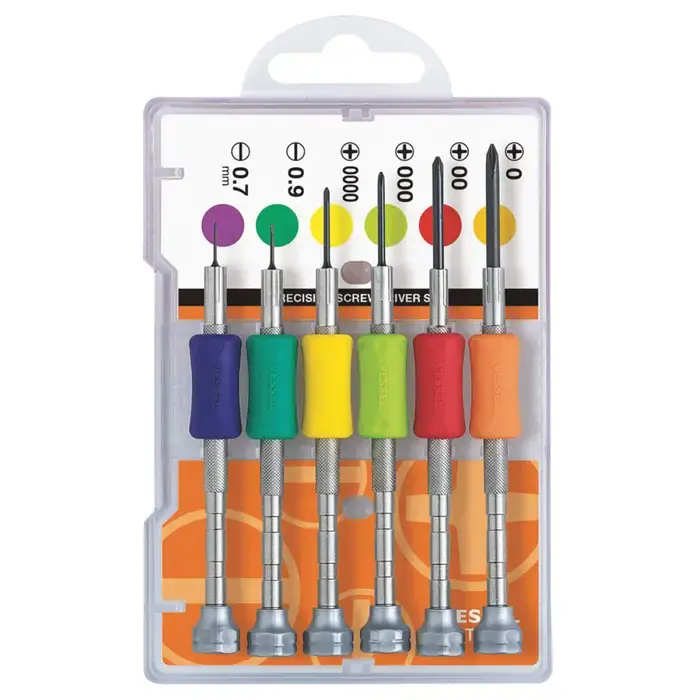 VESSEL TD56S Super Precision Slotted & Phillips Screw Driver Types Included, 6 No. of Screwdrivers Jewelers Screwdriver Shop Now
