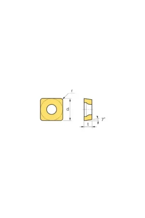 Clearance WALTER 6484288 - SCMT432-MP4 WPP10S, 90° Square, Indexable Carbide Turning / Boring Insert