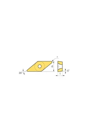 Weekend Sale WALTER 6453026 - VBMT221-MP4 WPP20S, 35° Diamond, Indexable Carbide Turning / Boring Insert
